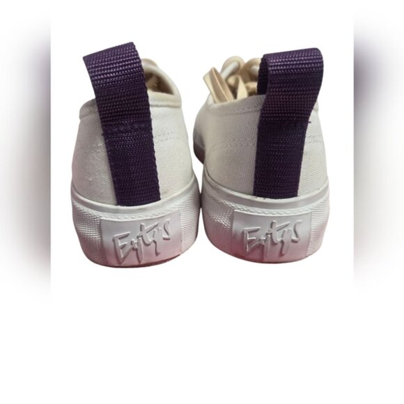 Eytys White and Purple Sneakers with Distinctive Pull Tabs - Picture 6 of 10